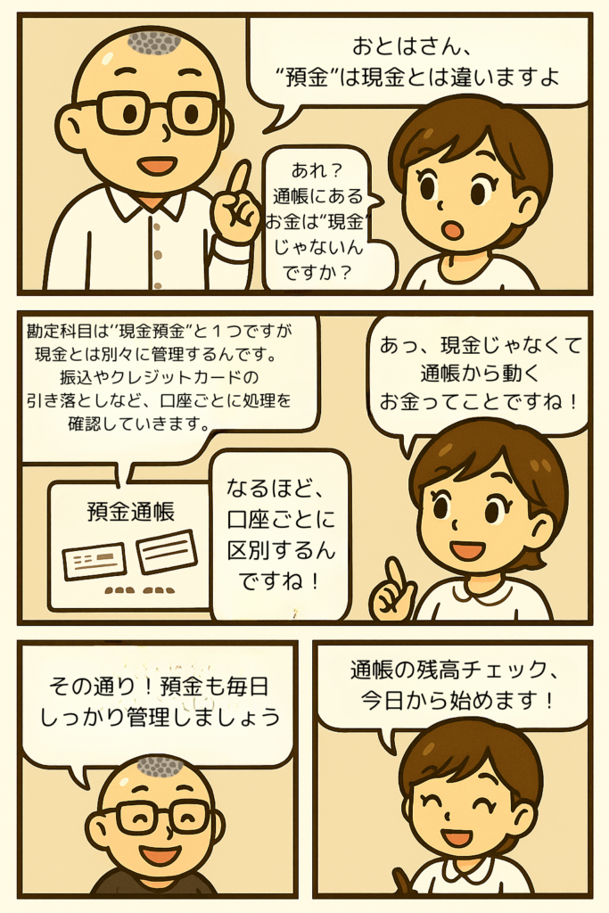 社会福祉法人会計を４コマ漫画で確認　勘定科目　預金