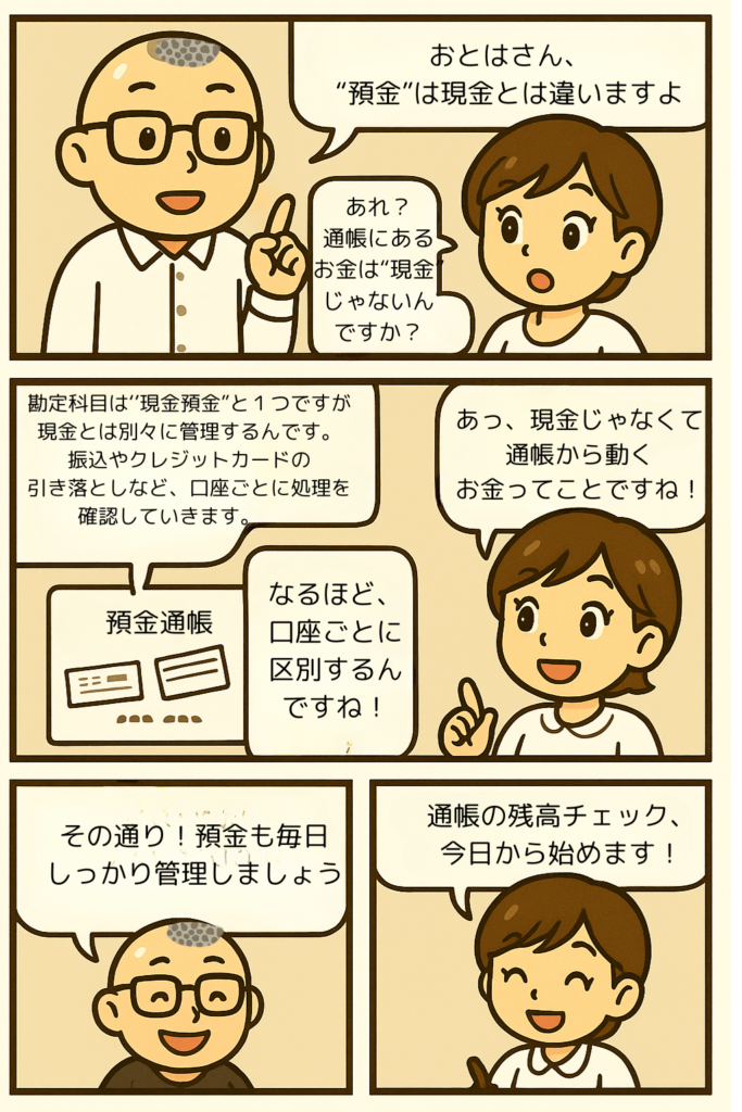 預金　社会福祉法人会計の勘定科目を漫画で確認　