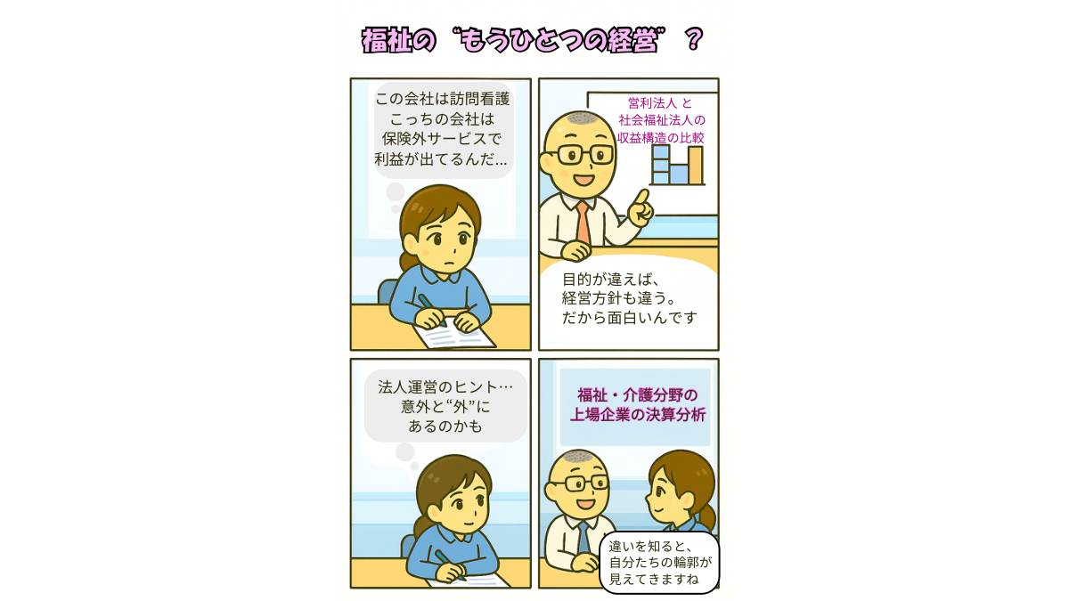 福祉・介護分野の上場企業の事例分析