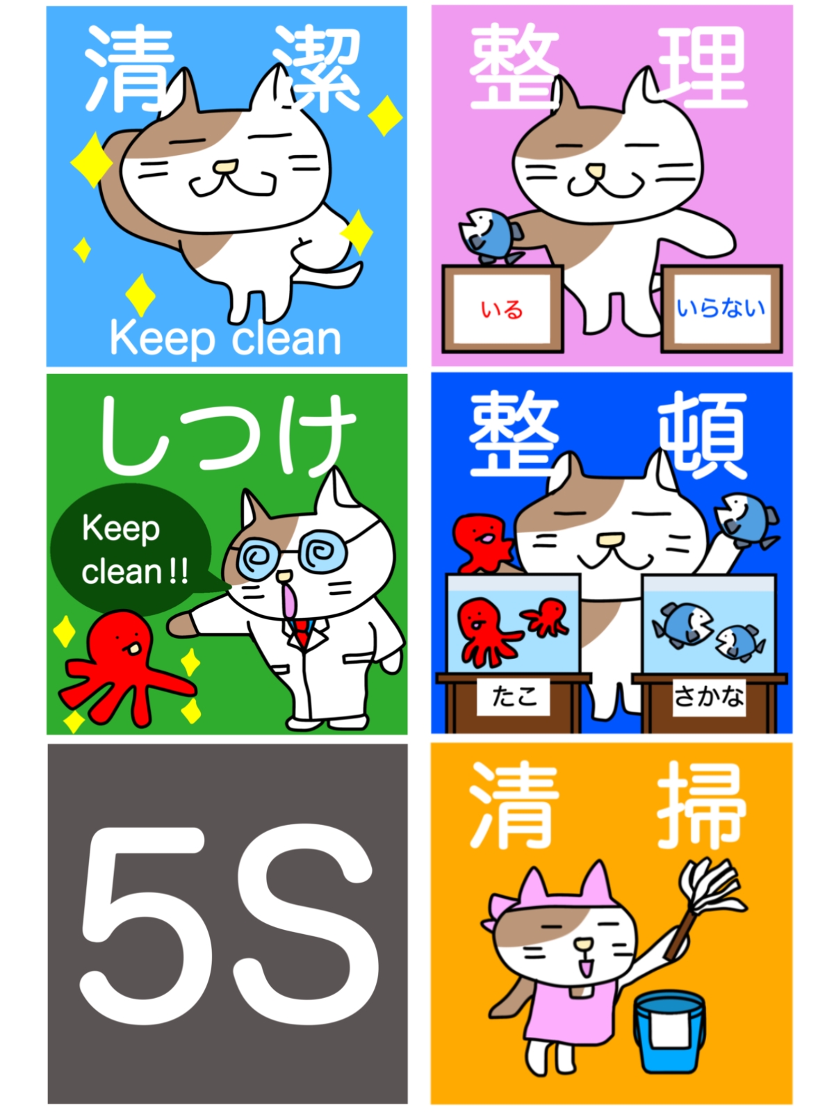 5Sをイラストで説明する図