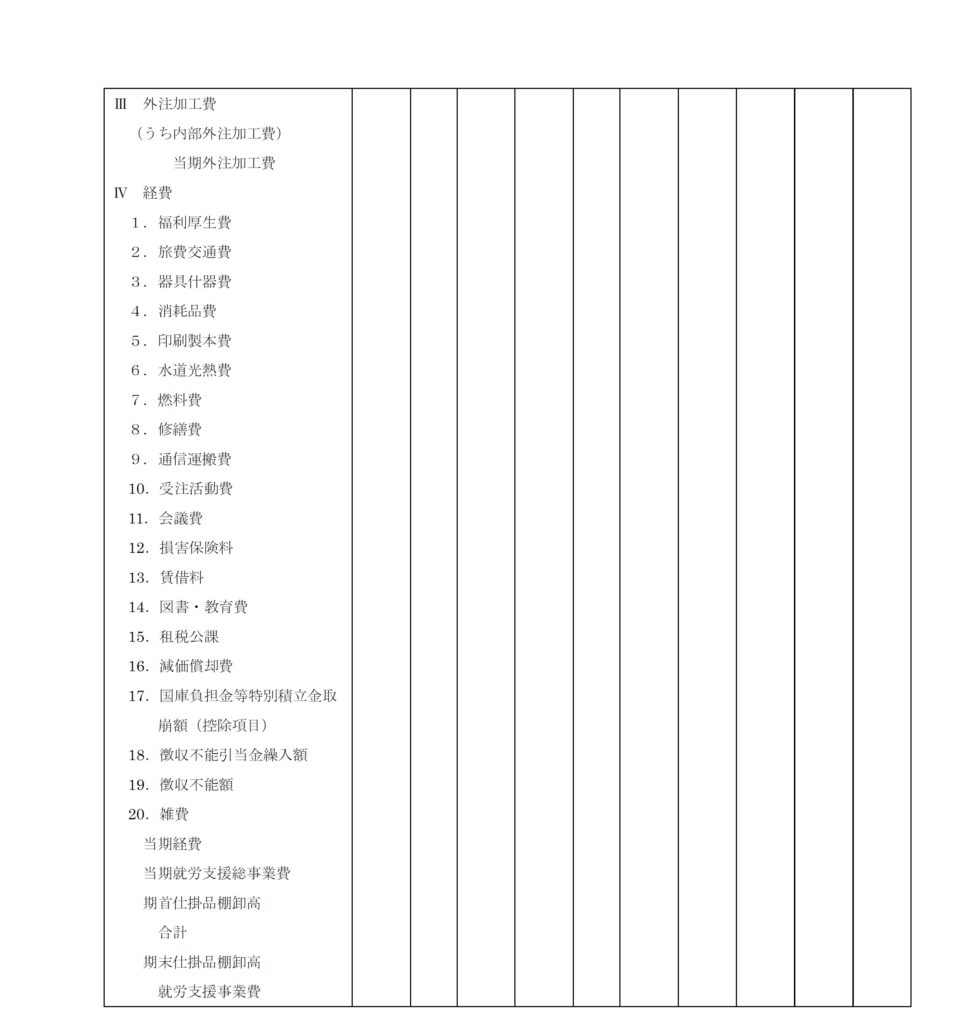 就労支援事業明細書(多機能型）②