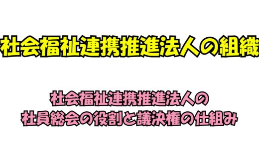 社会福祉連携推進法人の社員総会の役割と議決権の仕組み