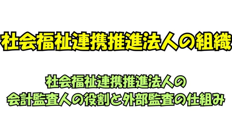 社会福祉連携推進法人の会計監査人の役割と外部監査の仕組み